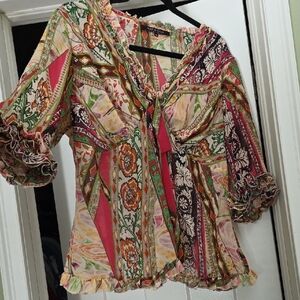 Violet & Claire Multicolor Floral Blouse